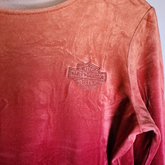 Harley-Davidson Ombre Velvour Sunset Long Sleeve Top - Picture 8 of 10
